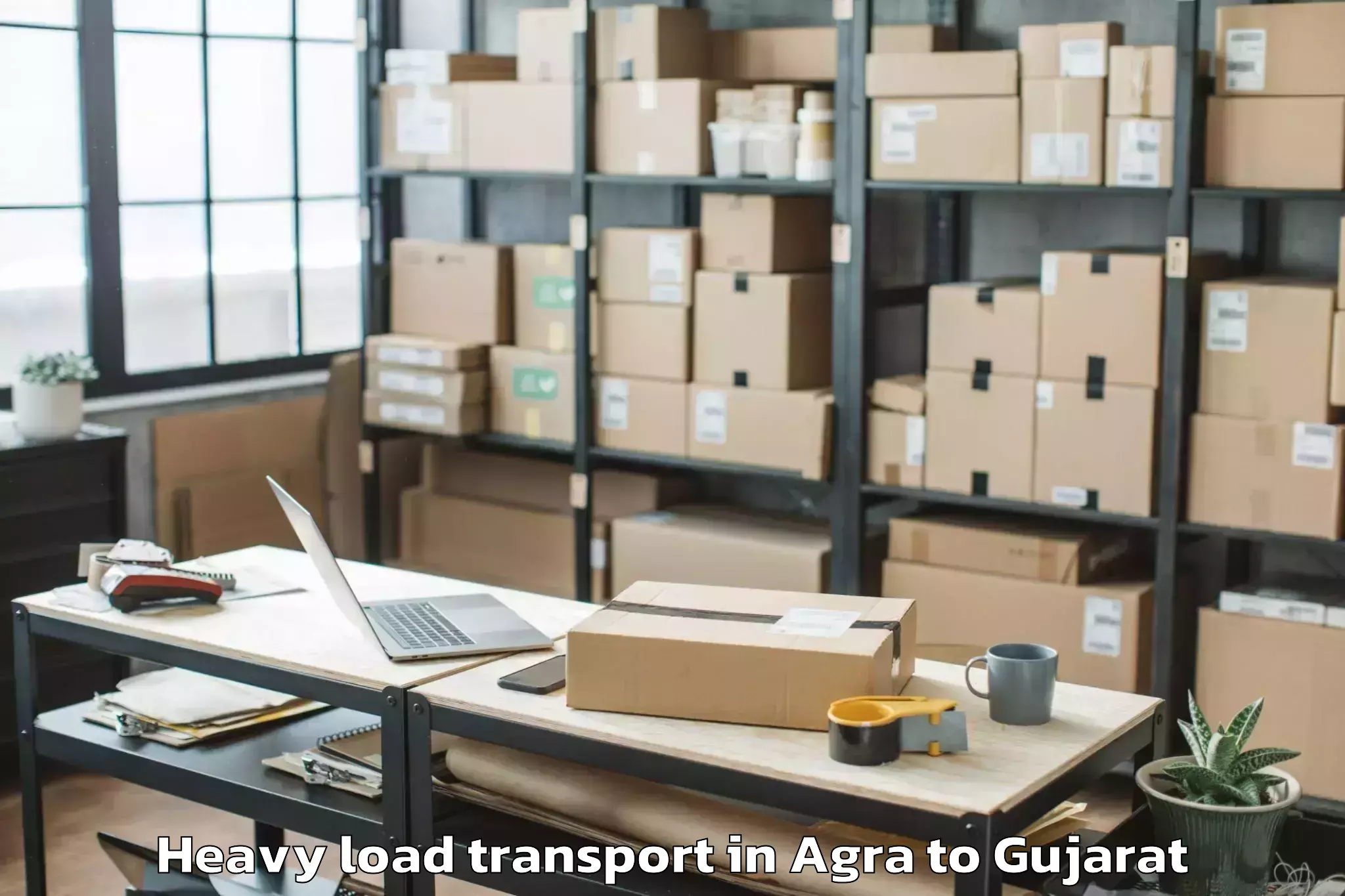 Book Agra to Kanodar Heavy Load Transport Online